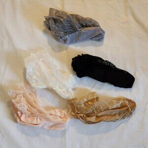 Lot of five pair lace socks ankle style various colors NIP